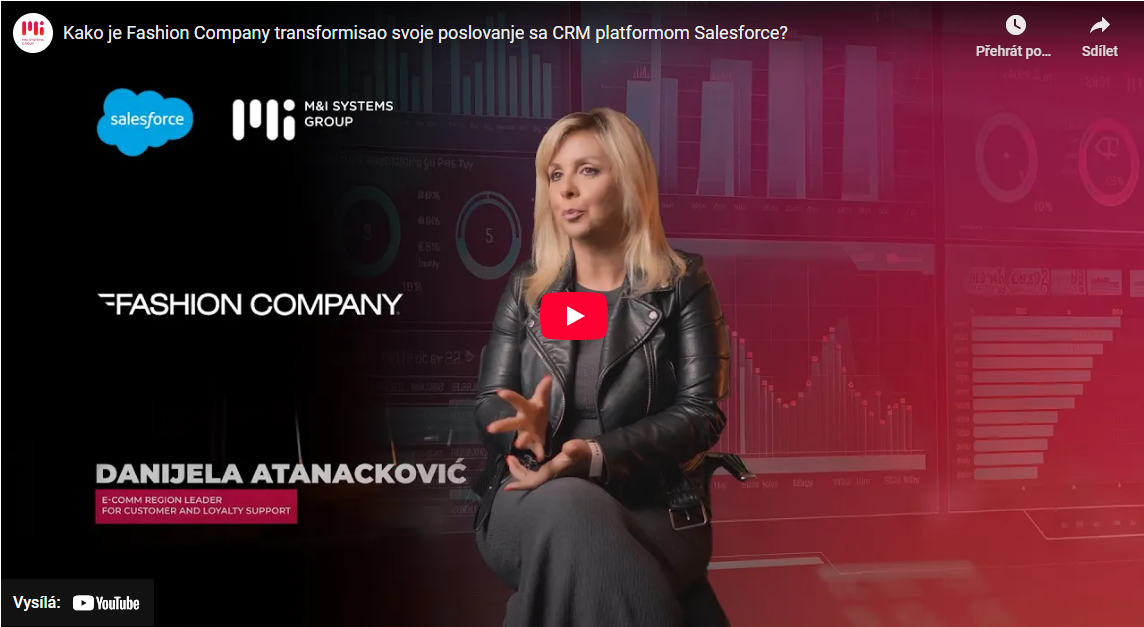 Náhledové foto z video rozhovoru: Danijela Atanacković (Fashion Company) diskutuje o digitální transformaci a implementaci Salesforce – symbol moderního e-commerce a CRM strategie